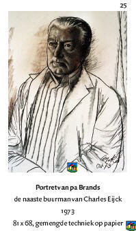 Portret van pa Brands, naaste buurman van Charles Eijck